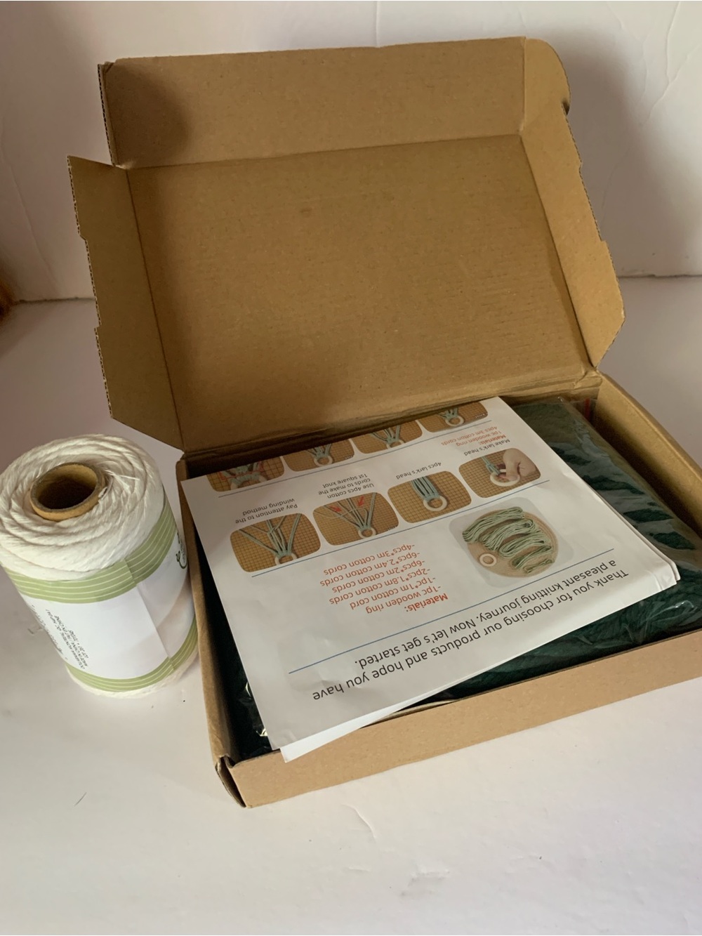 Macrame Kit with Extra Macrame Cord